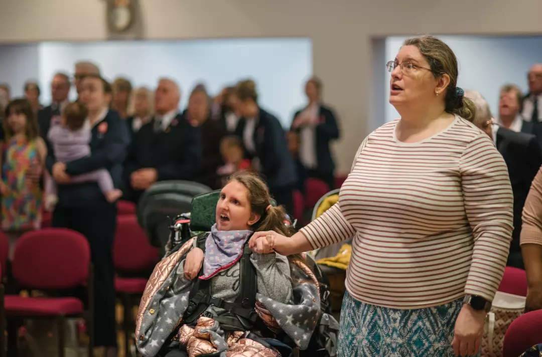 A diverse Salvation Army congregation