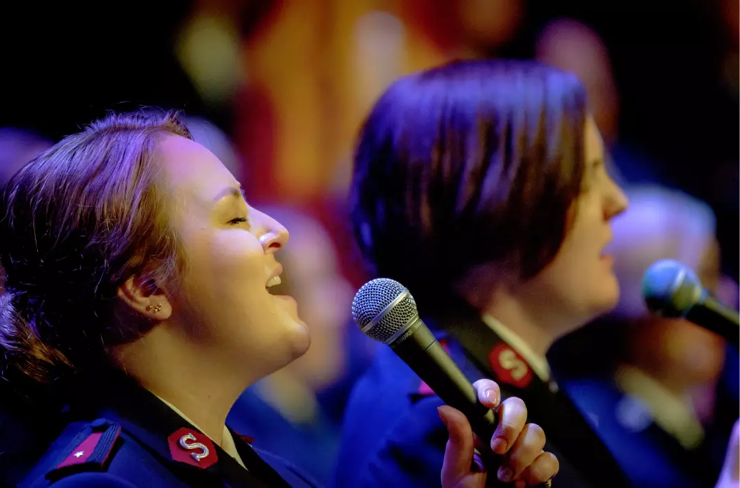 Worship team singers