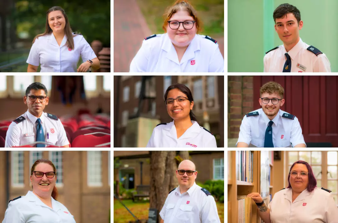 A collage of photos shows all nine members of the Champions of the Mission session of cadets.