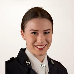 Ana Layton in Salvation Army uniform