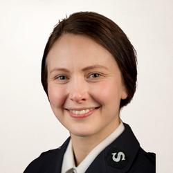 Beth Perkins in Salvation Army uniform