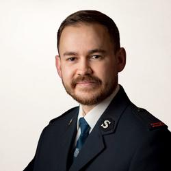 Dave Perkins in Salvation Army uniform