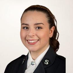 Sophie Borrett in Salvation Army uniform